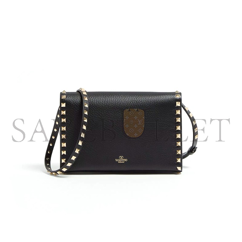 VALENTINO GARAVANI SMALL ROCKSTUD GRAINY CALFSKIN CROSSBODY BAG 7W2B0181VSF_0NO (22.5*15*6cm)